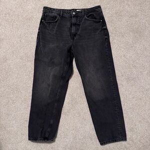 Zara - 12 - Black Fade High Rise Straight Leg Jeans